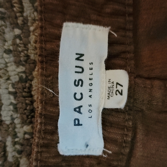 PacSun Cotton Corduroy Mini Skirt Size 27 Brown - Picture 2 of 6